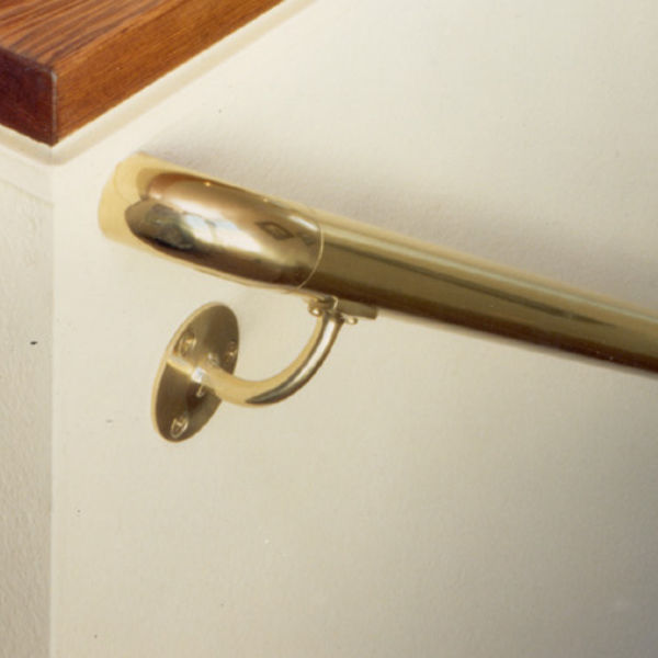 Polished Brass Deluxe Handrail Center Bracket For 2 In Od Tubing 4330