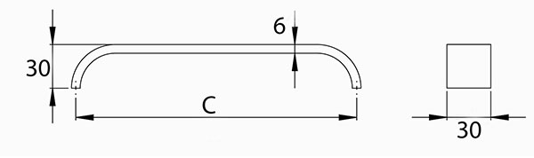 Flat Pulls - 30mm Flat Pulls - 30mm
