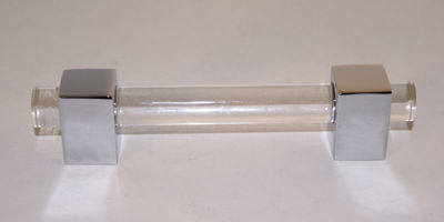 SignatureThings.com Brass Hardware Modern Cube Appliance Lucite Handles - 3/4" D
