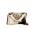 Bull Head Hair on Leather Clutch