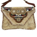 Bull Head Hair on Leather Clutch