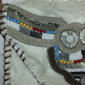 Bull Head Hair on Leather Clutch