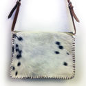 Bull Head Hair on Leather Clutch