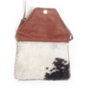 Bull Head Hair on Leather Clutch