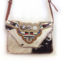 Bull Head Hair on Leather Clutch