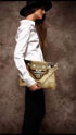 Bull Head Hair on Leather Clutch