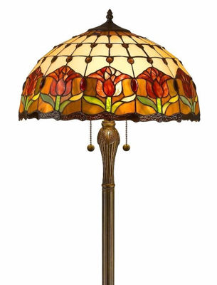 Tiffany Style Tulips Floor Lamp 18 Inch Shade Signaturethings Tiffany Style Tulips Floor Lamp 18 Inch