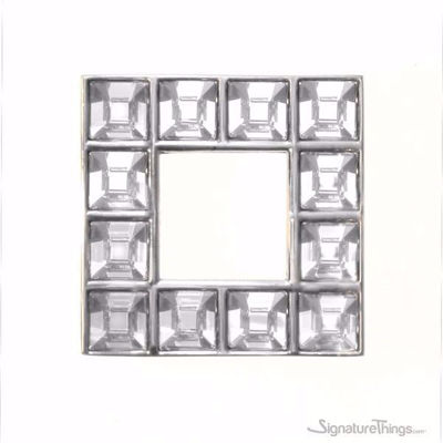 SignatureThings.com Brass Hardware Clear Square Swarovski Pulls