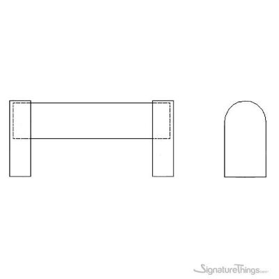 SignatureThings.com Brass Hardware Crystal D Shape Cabinet Pulls