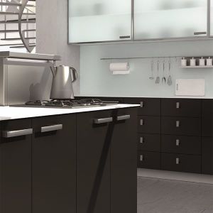 Modern Fifth Cabinet Handle - Kitchen Drawer Pulls - Installed