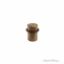 Brass Floor Mounted Flat Top Doorstops with Rubber Ring - Polished Bronze