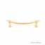 Long curve Shape Polished Gold Brass Handle