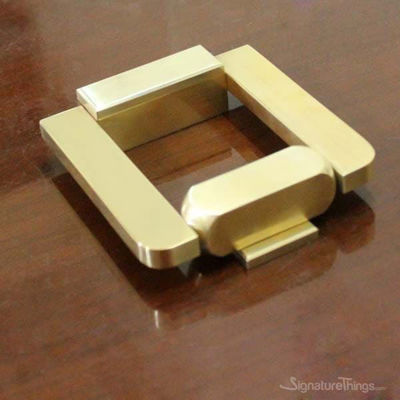 ‘KnockIN’ Square Brass Entry Door Knocker