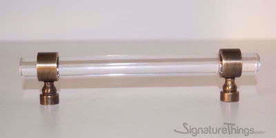 SignatureThings.com Brass Hardware Door Ring Lucite Handle - 3/4" Dia