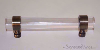 SignatureThings.com Brass Hardware Door Ring Lucite Handle - 3/4" Dia