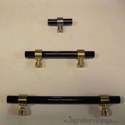 SignatureThings.com Brass Hardware Door Ring Lucite Handle - 3/4" Dia