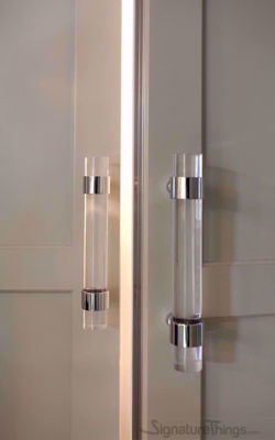 SignatureThings.com Brass Hardware Door Ring Lucite Handle - 3/4" Dia