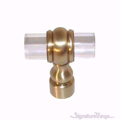SignatureThings.com Brass Hardware 3/4" D Classic Barrel Ring Lucite Pulls