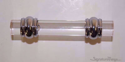 SignatureThings.com Brass Hardware 3/4" D Classic Barrel Ring Lucite Pulls