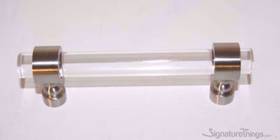 SignatureThings.com Brass Hardware Plain Traditional Ring Lucite Drawer Pulls - 3/4" D
