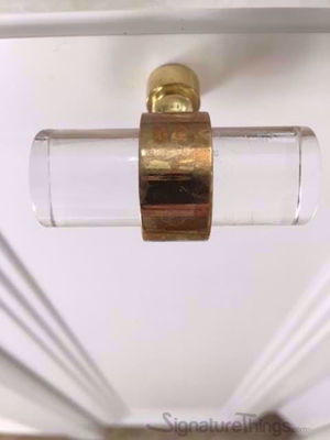 SignatureThings.com Brass Hardware Plain Traditional Ring Lucite Drawer Pulls - 3/4" D