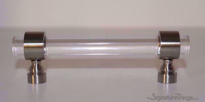 SignatureThings.com Brass Hardware Traditional Plain Ring Lucite Pulls - 1/2" Dia