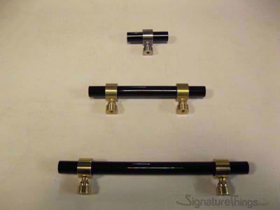 SignatureThings.com Brass Hardware Traditional Plain Ring Lucite Pulls - 1/2" Dia