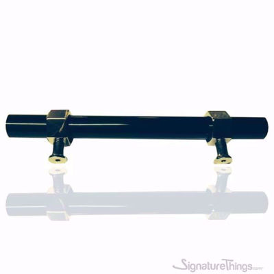 SignatureThings.com Brass Hardware Hex Ring Cylindrical Post Lucite Drawer Pulls 3/4" D