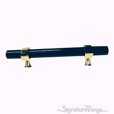 SignatureThings.com Brass Hardware Hex Ring Cylindrical Post Lucite Drawer Pulls 3/4" D