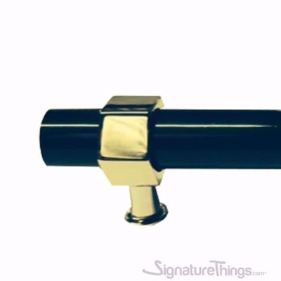 SignatureThings.com Brass Hardware Hex Ring Cylindrical Post Lucite Drawer Pulls 3/4" D