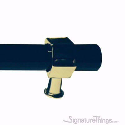 SignatureThings.com Brass Hardware Hex Ring Cylindrical Post Lucite Drawer Pulls 3/4" D