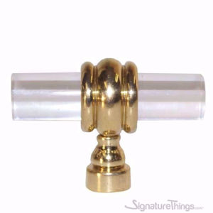 Barrel Retro Ridged Ring Lucite Pulls - 1/2" Dia