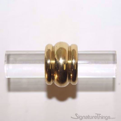 SignatureThings.com Brass Hardware Barrel Retro Ridged Ring Lucite Pulls - 1/2" Dia