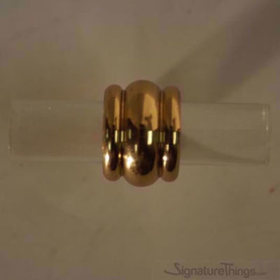 SignatureThings.com Brass Hardware Barrel Retro Ridged Ring Lucite Pulls - 1/2" Dia