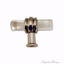 Barrel Retro Ridged Ring Lucite Pulls- 1/2" D, with Brass Cylindrical Post