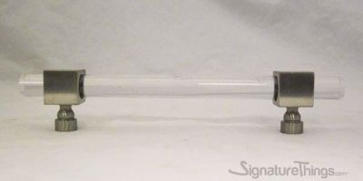 SignatureThings.com Brass Hardware Cube and Crown Base Lucite Drawer Pulls - 1/2 D