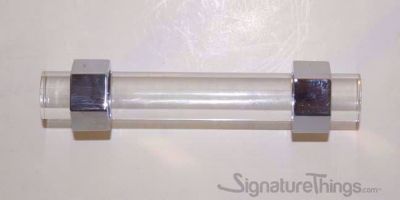 SignatureThings.com Brass Hardware Hex Ring Lucite and Brass Drawer Pulls - 3/4" Dia