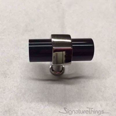 SignatureThings.com Brass Hardware Hex Ring Lucite and Brass Drawer Pulls - 3/4" Dia