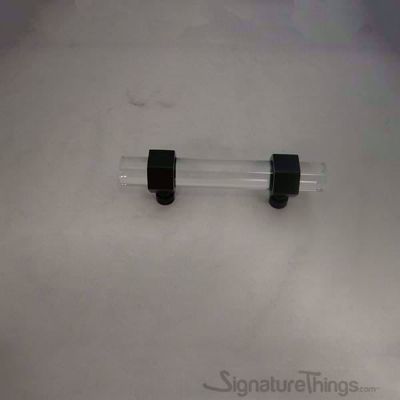 SignatureThings.com Brass Hardware Hex Ring Lucite and Brass Drawer Pulls - 3/4" Dia