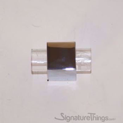 SignatureThings.com Brass Hardware Modern Cube Lucite Cabinet Pulls - 3/4" Dia