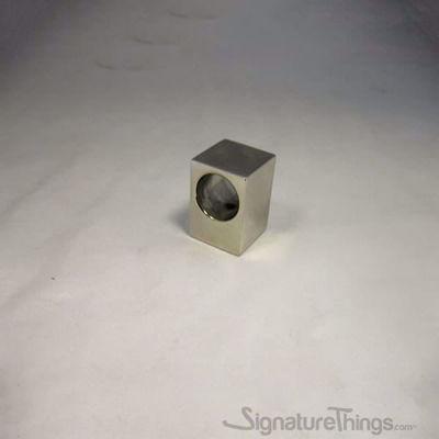 SignatureThings.com Brass Hardware Modern Cube Lucite Cabinet Pulls - 3/4" Dia