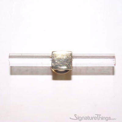 SignatureThings.com Brass Hardware Modern Square Ring Lucite Brass Pulls - 1/4" Dia
