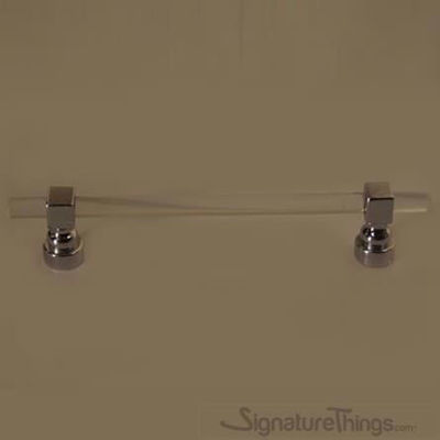 SignatureThings.com Brass Hardware Modern Square Ring Lucite Brass Pulls - 1/4" Dia