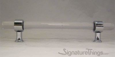 SignatureThings.com Brass Hardware Plain Ring Cylindrical Post Lucite Drawer Pulls - 1/2" Dia