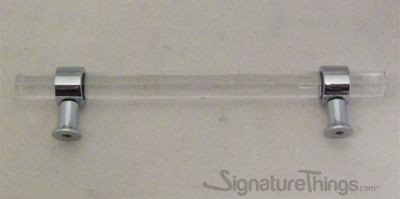 SignatureThings.com Brass Hardware Plain Ring Cylindrical Post Lucite Drawer Pulls - 1/2" Dia