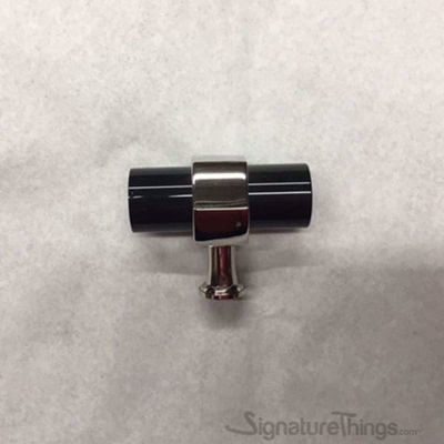 SignatureThings.com Brass Hardware Plain Ring Cylindrical Post Lucite Pulls - 3/4" Dia