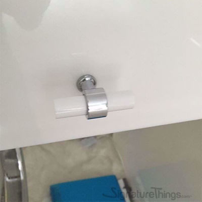 SignatureThings.com Brass Hardware Plain Ring Cylindrical Post Lucite Pulls - 3/4" Dia