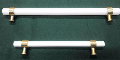 SignatureThings.com Brass Hardware Plain Ring Cylindrical Post Lucite Pulls - 3/4" Dia