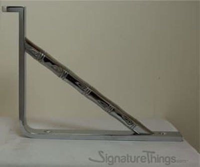 L Shelf Bracket With Rope Twist Polished Brass L Bracket