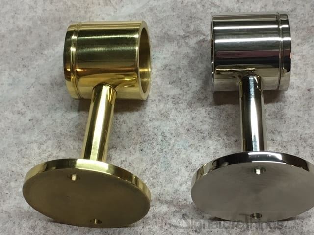SignatureThings | Curtain Rod Support - Solid Brass, End Brackets
